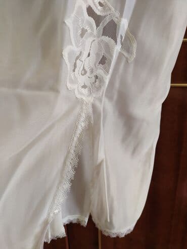 белая ночная сорочка: Пеньюар, Вискоза, Средняя модель, Германия — 15