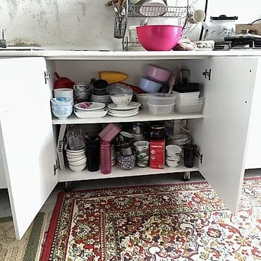 Кухонный гарнитур, Б/у, цвет - Белый, ДСП, Самовывоз — 8