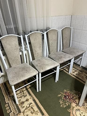 chair table: Кухонный стол и стул, Б/у, Самовывоз, цвет - Белый — 7