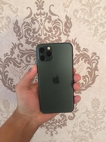 iphone 11 pro max бу: IPhone 11 Pro, Б/у, 64 ГБ, Matte Midnight Green, Чехол, В рассрочку, 71 % — 1