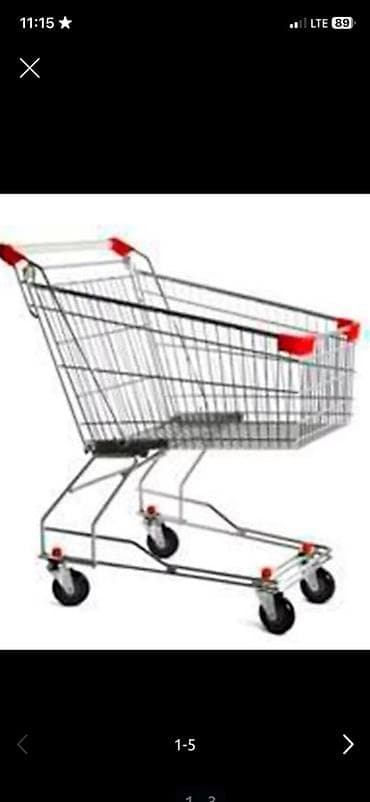 Торговые тележки и ручные корзины для магазинов - Материал:сталь — 1