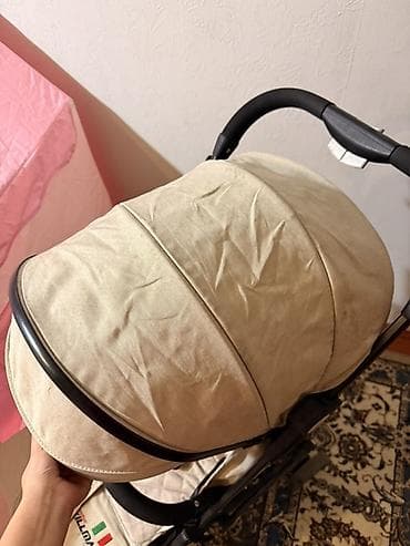 коляска вики: Коляска, Другой бренд, цвет - Желтый, Б/у, Платная доставка, Самовывоз — 3