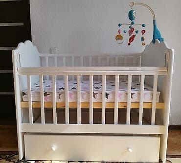 Детская мебель: Детская кроватка с выдвижным ящиком - Материал: корпус из ЛДСП — 6