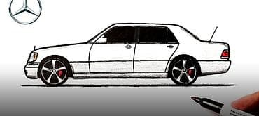 журналы автомобильные: Авторские скетчи автомобилей — набор иллюстраций - Ручная графика — 7