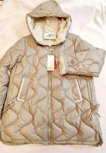 юникло сша: НОВАЯ.куртка с капюшоном размер 50 .цвет бежевый .капюшон не — 1