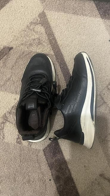 foot patch: Кроссовки кожаные повседневные фирмы Taigan 21 см - Цвет: черный — 2