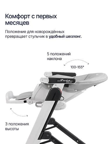 коляска автолюлька: Стульчик для кормления, Б/у, Peg perego, Трансформер, цвет - Белый — 6