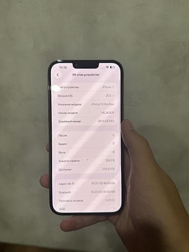 face id: IPhone 13 Pro Max, Б/у, 256 ГБ, Графит, Защитное стекло, Коробка, 83 % — 7