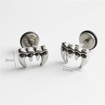 клыки: Серьги - пусеты НС в форме клыков – эффектный аксессуар для тех, кто — 2