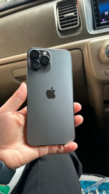 iphone 13 купить бишкек: IPhone 13 Pro Max, Колдонулган, 128 ГБ, Кара, Каптама, Куту, 83 % — 1