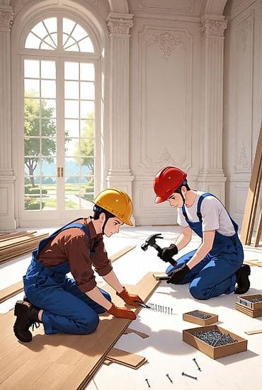 Сантехнические работы: Профессиональная укладка ламината и плинтуса. - Монтаж ламината — 1