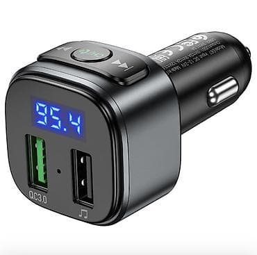 bluetooth 5 0: Автомобильный FM‑трансмиттер Hoco E67 с быстрой зарядкой QC3.0 - — 5
