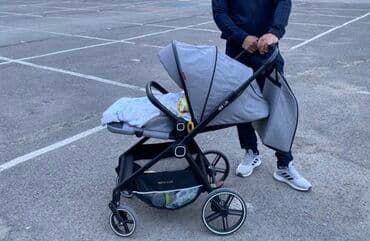 Коляска, цвет - Серебристый, Б/у at lalafo.kg Коляска, цвет - Серебристый, Б/у