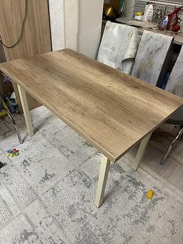 стол кухонный белый: Прямоугольный обеденный/рабочий стол в современном стиле. - — 3