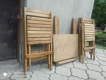 складная мебель: Комплект садовой мебели, Дерево — 2