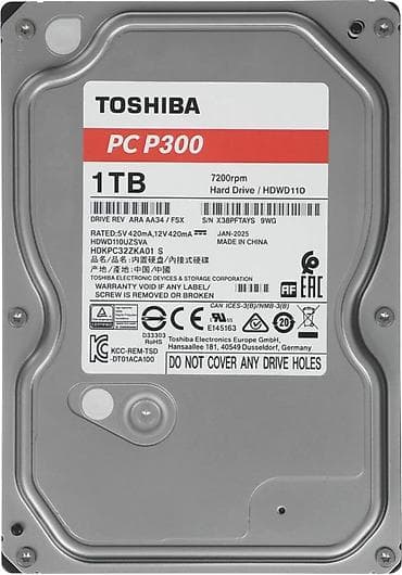 hp 4540s: Накопитель для ПК, Б/у, Toshiba, HDD, 1 ТБ, 3.5", Для ПК — 1