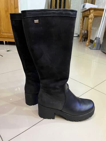 купить зимнюю мужскую обувь в бишкеке: Сапоги зимние женские практически новые одеты 2-3 раза ! Польша ! — 1