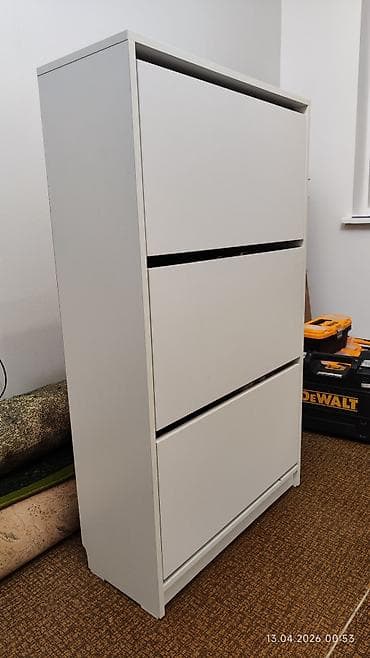 тумба: Тумба и подставка для обуви, Б/у, МДФ, Самовывоз, цвет - Белый — 2