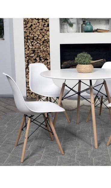 раздвижной обеденный стол: Стол для зала, Новый, Не раскладной, Круглый — 4