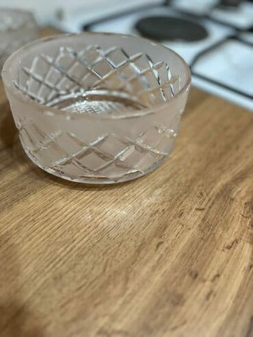 стеклянные посуды: Набор столового хрусталя с классической алмазной и звездчатой гранью — 10