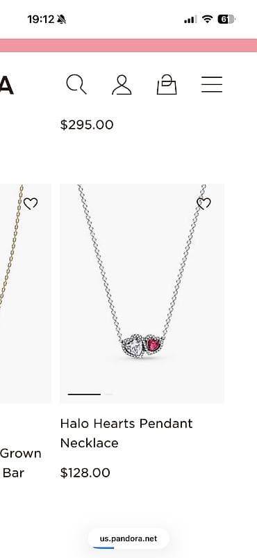 Свадебные платья: Кулон, Проба 925, Рубин, Форма: Сердца — 3