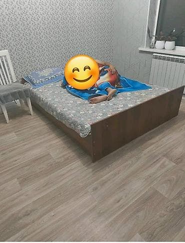 продам мебель б: Спальный гарнитур, Б/у, Двуспальная кровать, ДСП, цвет - Коричневый — 3