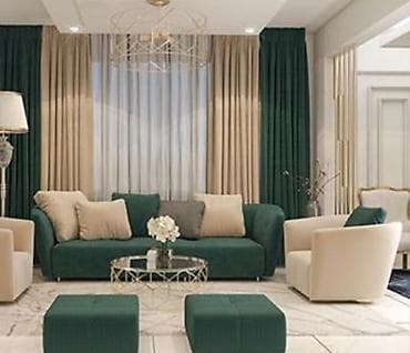 Комплект мягкой мебели, цвет - Зеленый