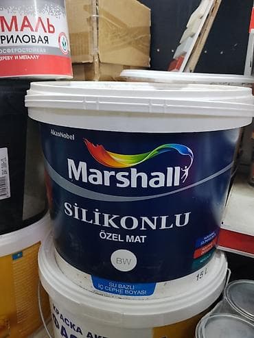 boy: Краска Marshall Silikonlu Özel Mat, BW - Тип: водная интерьерная — 1