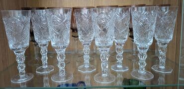 Декор и интерьер: Продаётся хрустальные фужеры!!!! Винтаж!!!! Ссср!!!! Сервантное — 4