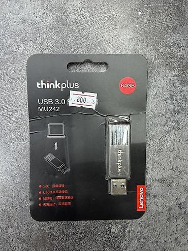 ssd 64: USB Флеш накопитель 64GB Lenovo MU242, USB 3.0, черный, новые 📍Адрес — 1