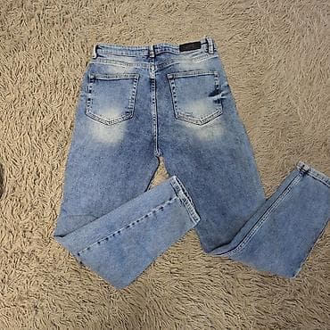 джинсы jeans: Джинсы, Прямые, Средняя талия, Вареные, M, L — 2
