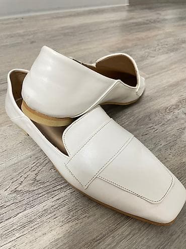 second hend: Лоферы, 38, Б/у, цвет - Белый, Самовывоз — 2