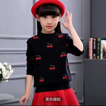 вязанные детские платья: Комплект, цвет - Черный — 1