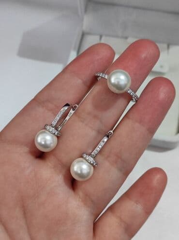 свадебные платья от производителя: Серебряный Набор Жемчуг Серебро 925 пробы Дизайн Италия Размеры — 4