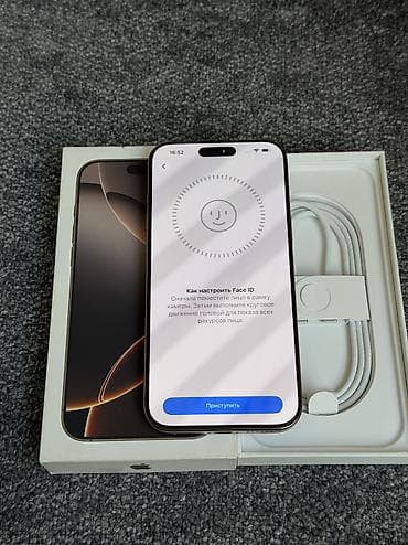 iphone 3: IPhone 16 Pro Max, Б/у, 256 ГБ, Desert Titanium, Защитное стекло, Кабель, Коробка, 95 % — 7