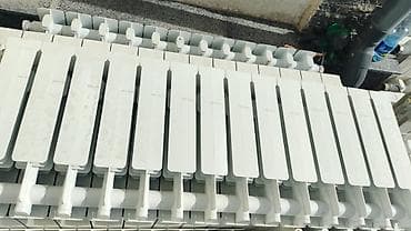 алюминевые батареи: Алюминиевые радиаторы, Б/у, Высота: 40 см, Тип подключения: Нижнее — 1