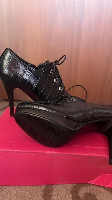 размеры джинсы таблицы мужской одежды: Женские ботильоны-дерби на шпильке Новые - Цвет: черный - Материал — 3