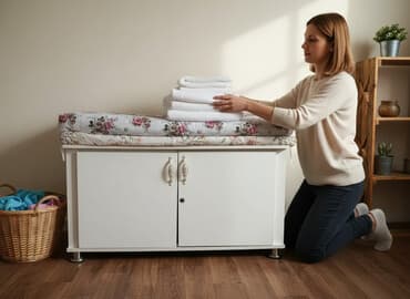 стол офисный стеклянный: Кийимдер үчүн тумба, Күзгүсүз, ЛДСП, түсү - Ак — 1