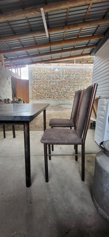 стол с книжным шкафом: Кухонный стол, Б/у, Прямоугольный, Раскладной — 3