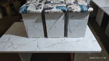 кухонный стол и стулья купить недорого: Кухонный стол и стул, Новый, Бесплатная доставка, цвет - Белый — 2