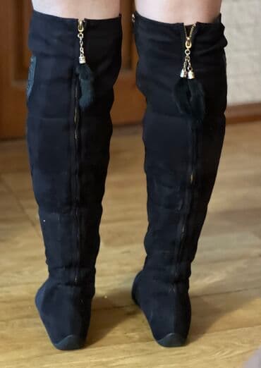 сапоги из натурального меха и кожи: Продаю зимние ботфорты 39 размер. Очень теплые — 2