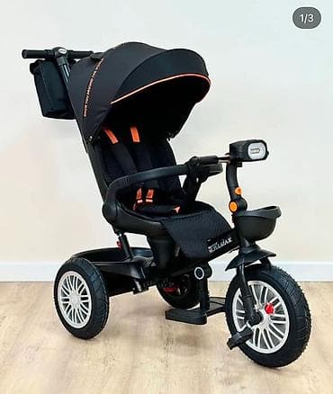 Детский трехколесный велосипед‑коляска (tricyle) с родительской