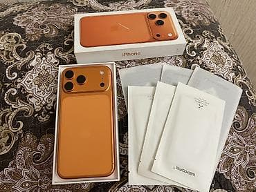 IPhone 17 Pro Max, Б/у, 256 ГБ, Защитное стекло, Чехол, Кабель, 100 %