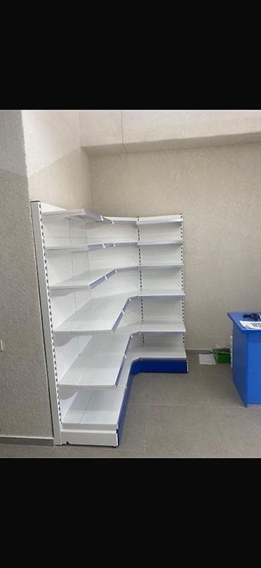 машазин: Угловой торговый стеллаж (пристенный) DIA - Конфигурация: Г‑образный — 5