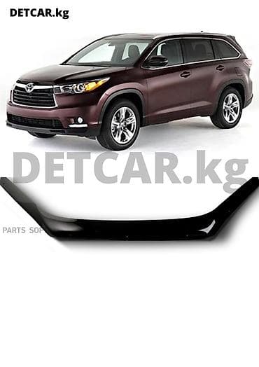 fit 2016: Дефлектор капота Toyota Highlander, 2014 Тайота хайландер Мухобойка — 1