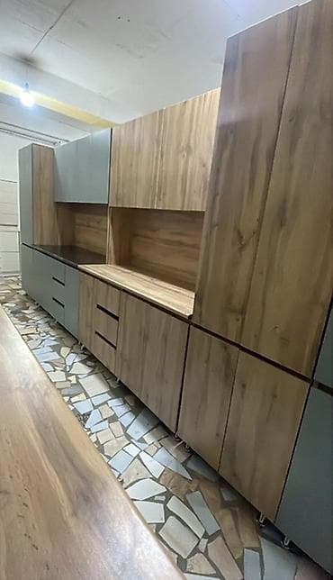 Кухонный гарнитур, Новый, цвет - Серый, ДСП at lalafo.kg Кухонный гарнитур, Новый, цвет - Серый, ДСП