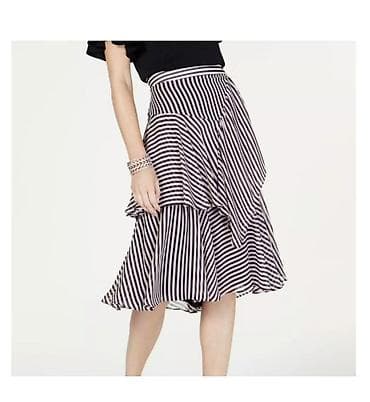 Юбка, Миди, Шифон, Высокая талия