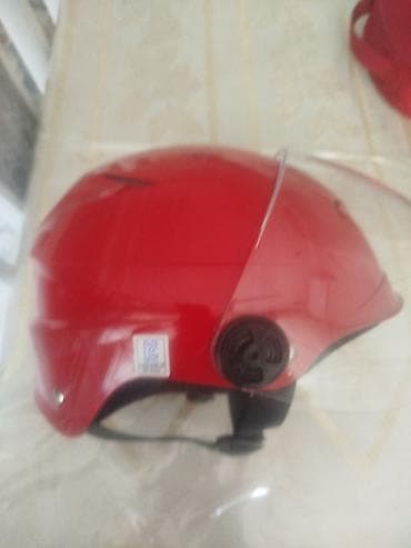 коньки каракол: Велошлем с визором, красный - Тип: открытый шлем (полулицевой) с — 4