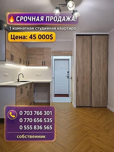 малосемейка: 1 комната, 19 м², Малосемейка, 1 этаж, Дизайнерский ремонт — 1