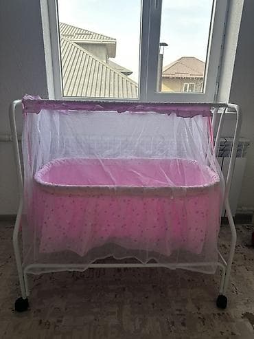 Офис эмереги: Люлька, Жаңы, Бешик, Металл, түсү - Кызгылт, Өзү алып кетүү — 1